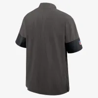 Tampa Bay Buccaneers Sideline Coach чоловічі Nike NFL 1/2-Zip Short-Sleeve Hooded Куртка колір сірий
