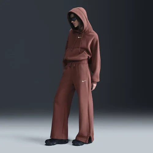 Nike Sportswear Phoenix Fleece женская С высокой Талией Wide-Leg Sweatpants цвет коричневый