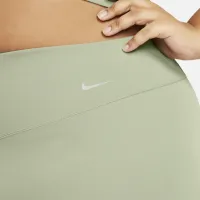 Nike Zenvy женская Gentle-Support С высокой Талией Cropped лосины (большие размеры) цвет зеленый