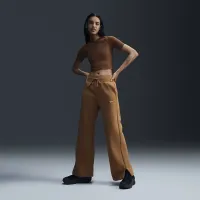 Nike Sportswear Phoenix Fleece женская С высокой Талией Wide-Leg Sweatpants цвет коричневый