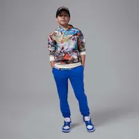 Nike Jordan MJ Flight Big детские Fleece Pants синий