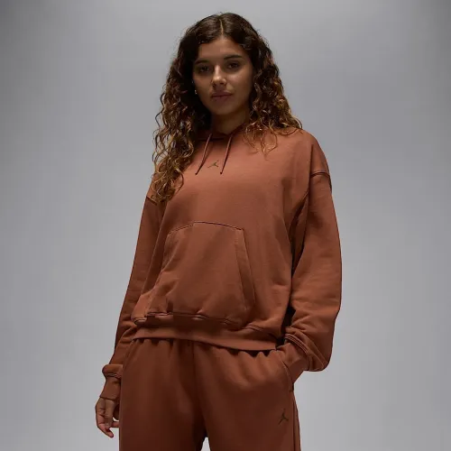 Nike Jordan Sport Crossover жіноча Dri-FIT Fleece Толстовка з капюшоном колір коричневий