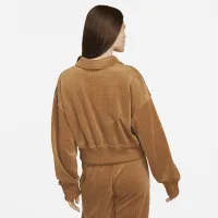 Nike Sportswear женская Velour Polo цвет коричневый