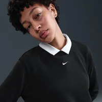 Nike Sportswear Chill Terry жіноча Crew-Neck French Terry світшот колір чорний