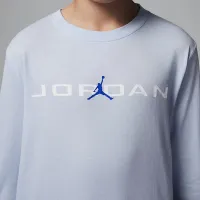 Nike Jordan Big дитячі Baseline Long Sleeve футболка блакитний