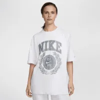 Nike Sportswear Essential жіноча оверсайз футболка колір коричневий