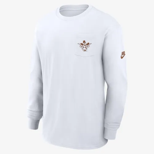 Texas Longhorns Legacy Max90 Pocket чоловічі Nike College Long-Sleeve футболка колір білий