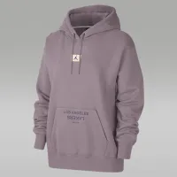 Nike Los Angeles Lakers Flight Fleece женская Jordan NBA Satin-Lined Pullover Толстовка с капюшоном цвет фиолетовый
