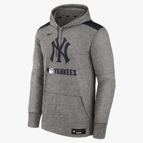 New York Yankees Authentic Collection мужские Nike Therma MLB Pullover Толстовка с капюшоном цвет серый