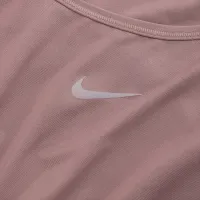 Nike One Classic жіноча Dri-FIT Short-Sleeve Cropped Twist Top колір фіолетовий
