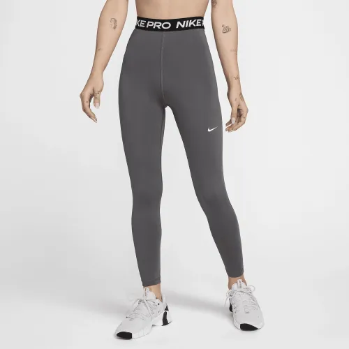 Nike Pro женская С высокой Талией 7/8 Mesh-Paneled лосины цвет серый