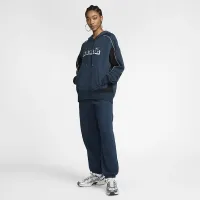 Nike Sportswear женская оверсайз Fleece Pullover Толстовка с капюшоном синий