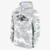 Baltimore Ravens Salute to Service Primary Edge Club мужские Nike NFL Pullover Толстовка с капюшоном цвет белый