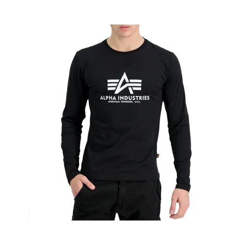 Футболка Alpha Industries Longsleeve Basic 10051003 - Чорна
