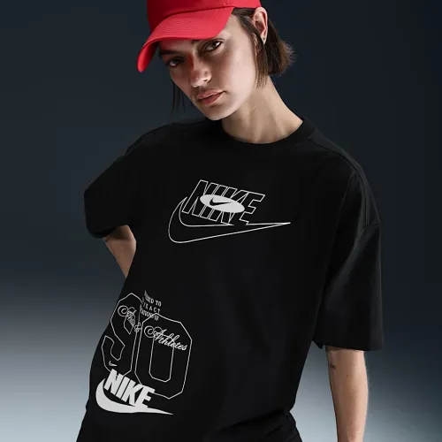 Nike Sportswear женская оверсайз футболка цвет черный