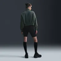 Nike Sportswear Phoenix Fleece женская 1/2-Zip Cropped свитшот цвет зеленый