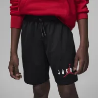 Nike Jordan Essentials Big дитячі Graphic Mesh шорти колір чорний