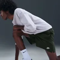 Nike Club чоловічі Woven Flow шорти колір зелений