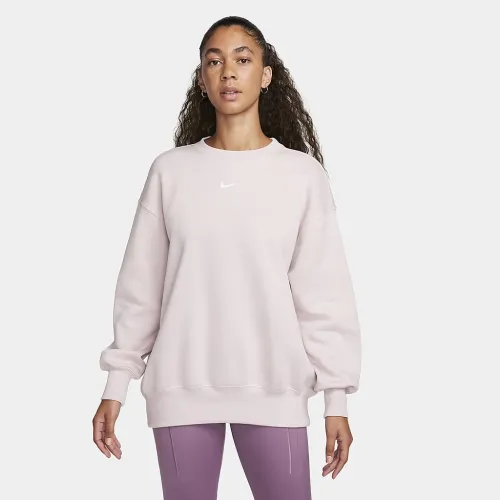 Nike Sportswear Phoenix Fleece женская оверсайз Crew-Neck свитшот цвет фиолетовый