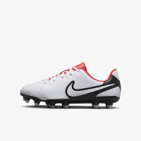 Nike Jr. Tiempo Legend 10 Club Little/Big детские Multi-Ground Low-Top футбольные бутсы цвет белый