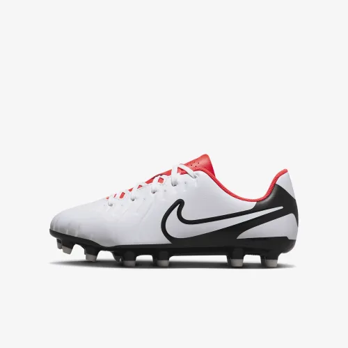 Nike Jr. Tiempo Legend 10 Club Little/Big детские Multi-Ground Low-Top футбольные бутсы цвет белый