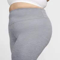 Nike One женская С высокой Талией Crop лосины (большие размеры) цвет серый