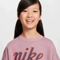 Nike Sportswear Club Fleece Girls' Boxy Crew-Neck свитшот цвет фиолетовый