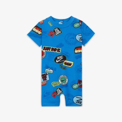 Nike Sportswear Baby (0-9M) Printed Tee Romper блакитний