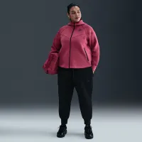 Nike Sportswear Tech Fleece Windrunner женская Full-Zip Толстовка с капюшоном (большие размеры) цвет фиолетовый