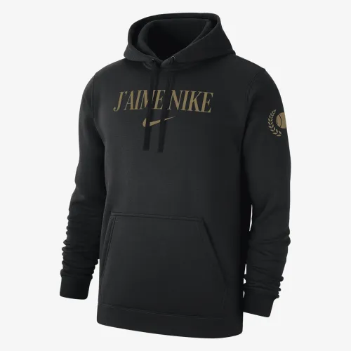 Nike Club Fleece чоловічі Tennis Pullover Толстовка з капюшоном колір чорний