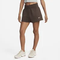Nike Sportswear Phoenix Fleece жіноча З високою талією Loose шорти колір коричневий