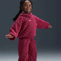 Nike Cozy Little детские Pullover Толстовка с капюшоном and Pants набор Pink