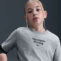 Nike Wrestling Big Kid's футболка цвет серый