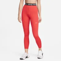 Nike Pro женская С высокой Талией 7/8 Mesh-Paneled лосины цвет красный