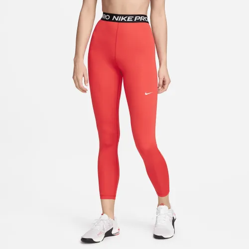Nike Pro женская С высокой Талией 7/8 Mesh-Paneled лосины цвет красный
