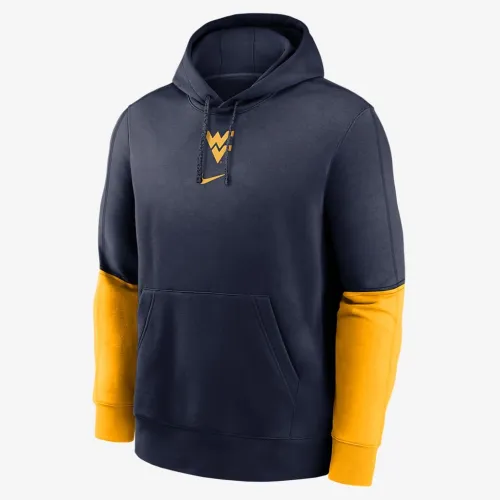 West Virginia Mountaineers Sideline Team Issue Club чоловічі Nike College Pullover Толстовка з капюшоном блакитний