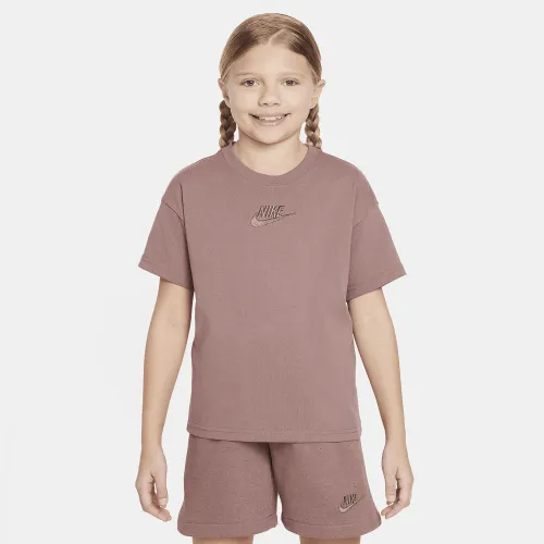 Nike Sportswear Big детские футболка цвет фиолетовый