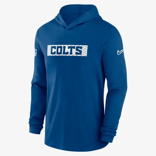 Indianapolis Colts Sideline чоловічі Nike Dri-FIT NFL Long-Sleeve Hooded Top блакитний