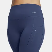 Nike Go женская Firm-Support С высокой Талией 7/8 лосины с карманамисиний