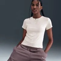Nike Sportswear Chill Knit женская футболка цвет коричневый