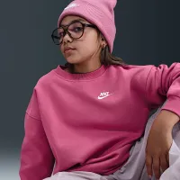Nike Sportswear Club Fleece Big детские оверсайз свитшот цвет фиолетовый