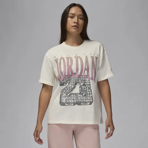 Nike Jordan (Her)itage жіноча Graphic футболка колір білий