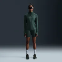 Nike Swift Element жіноча UV Protection 1/4-Zip Running Top колір зелений