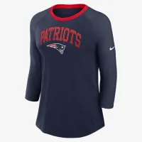 New England Patriots женская Nike NFL 3/4-Sleeve футболка синий