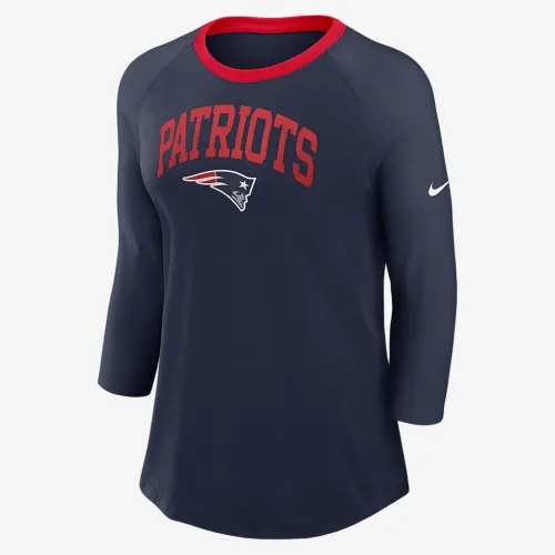 New England Patriots женская Nike NFL 3/4-Sleeve футболка синий