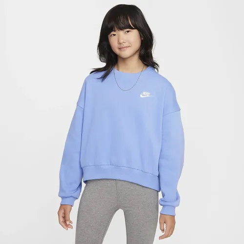 Nike Sportswear Club Fleece Girls' Boxy Crew-Neck світшот блакитний