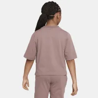 Nike Sportswear Big дитячі (Girls') Short-Sleeve Top колір фіолетовий