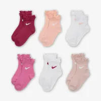 Nike Little дитячі Ruffle Ankle шкарпетки (6 пар) Pink