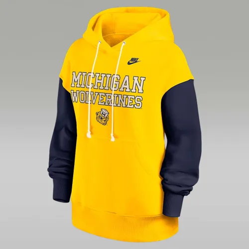 Michigan Legacy Phoenix женская Nike College Pullover Толстовка с капюшоном Yellow