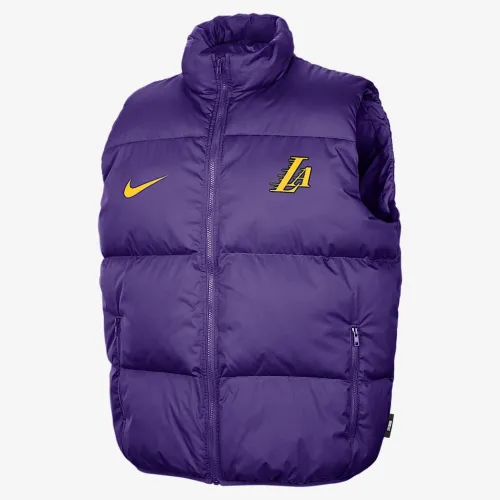 Los Angeles Lakers City Edition чоловічі Nike NBA Puffer Vest колір фіолетовий